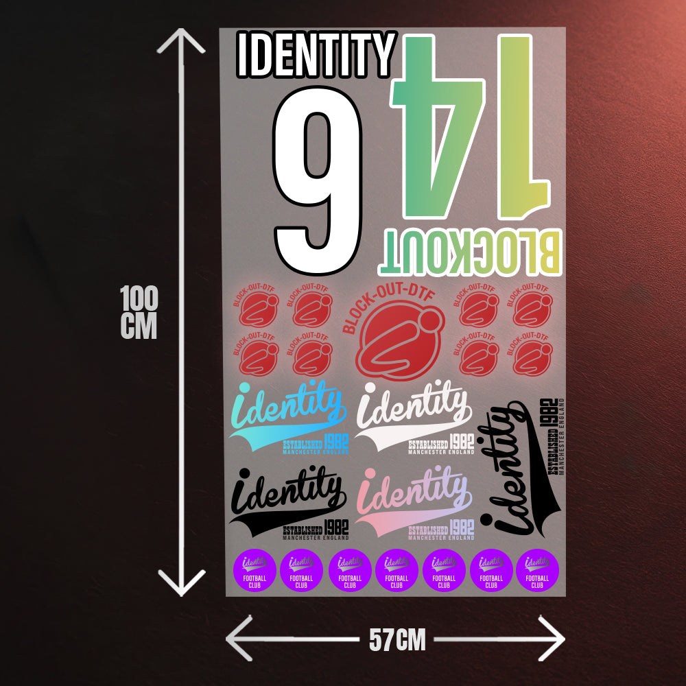 Custom DTF Blockout Heat Transfers Gang Sheet